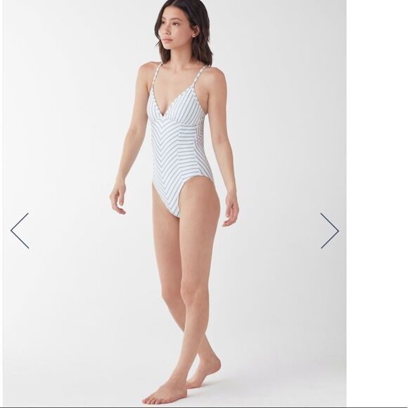 NWT Splendid Stormy Stripe Swim One Piece - Picture 7 of 9